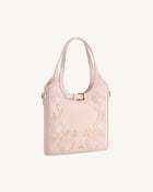 Brooke Mini Belted Embellished Orchid Beaded Top Handle Bag - Pink