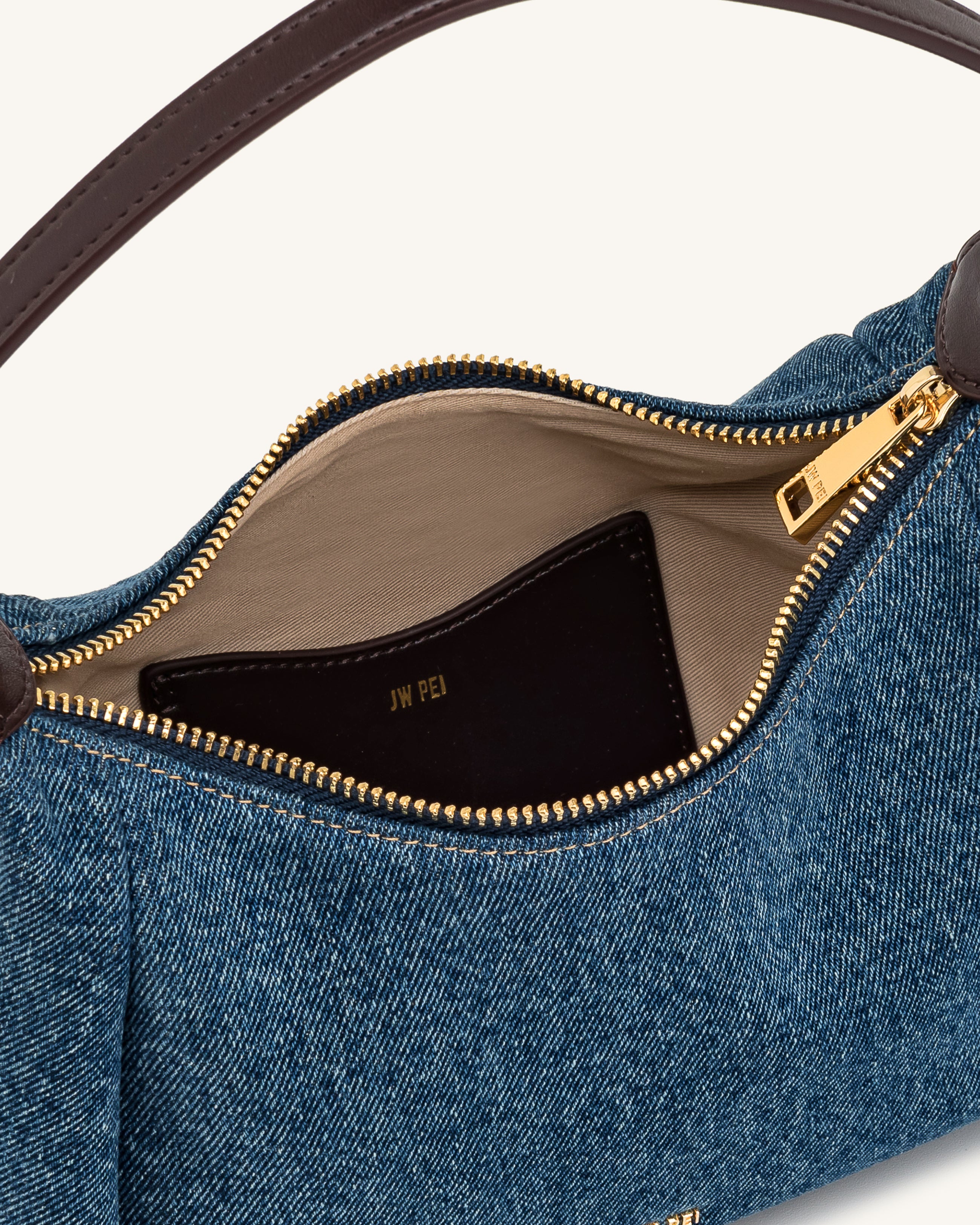 Velora Denim Shoulder Bag - Blue Denim
