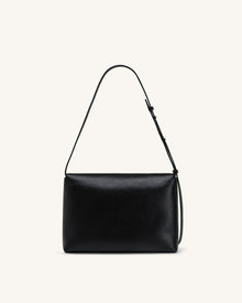 Isolde Flap Shoulder Bag - Black