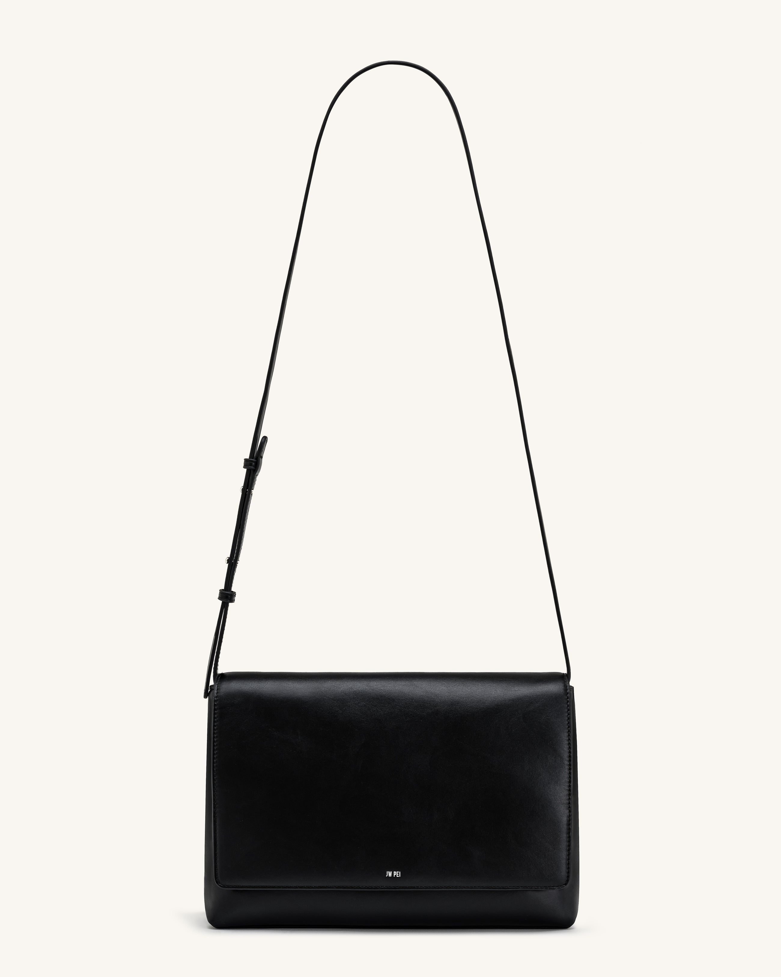 Isolde Flap Shoulder Bag - Black