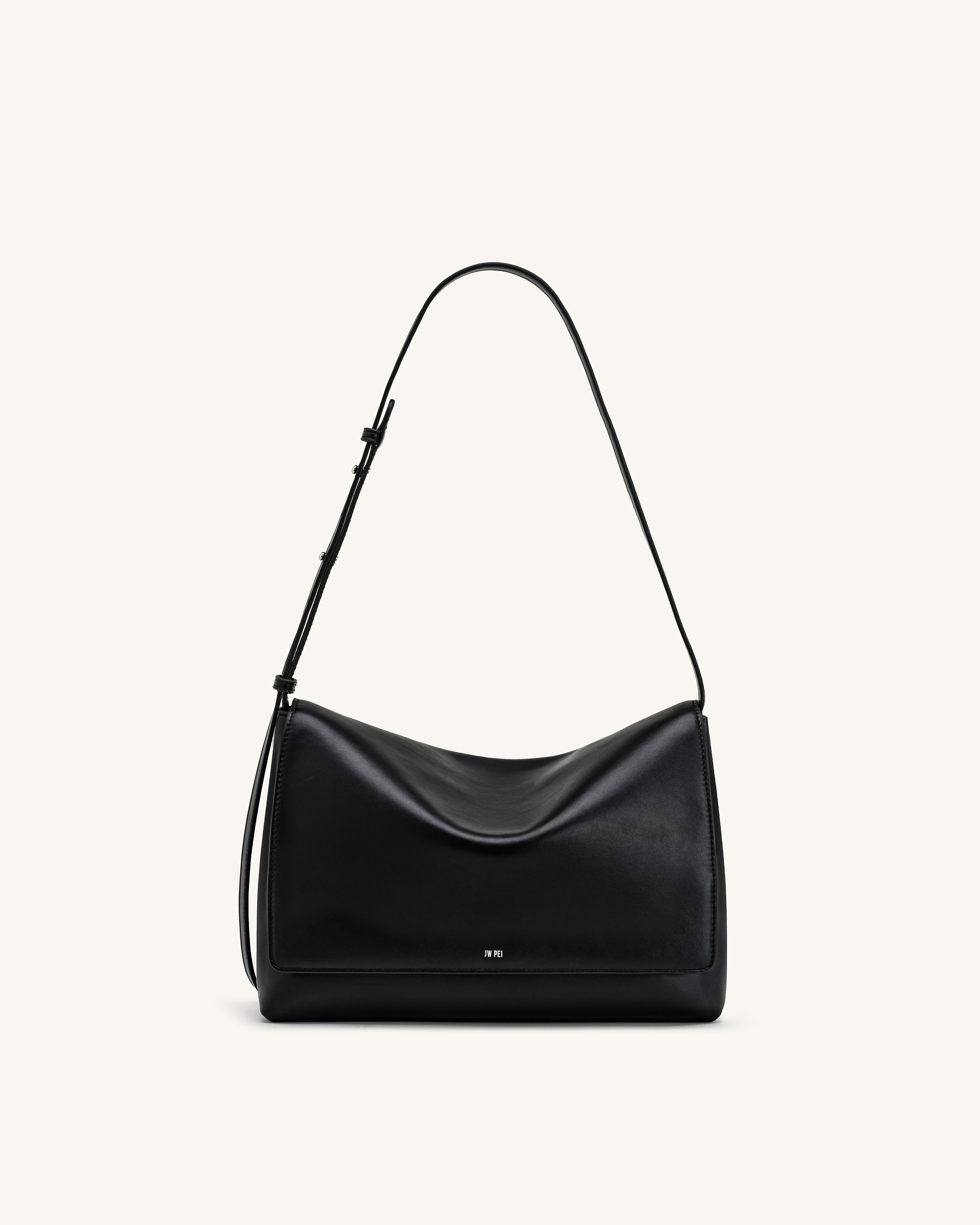 Isolde Flap Shoulder Bag - Black