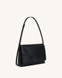 Isolde Flap Shoulder Bag - Black