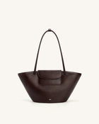 Corinne Pocket Tote Bag - Dark Brown
