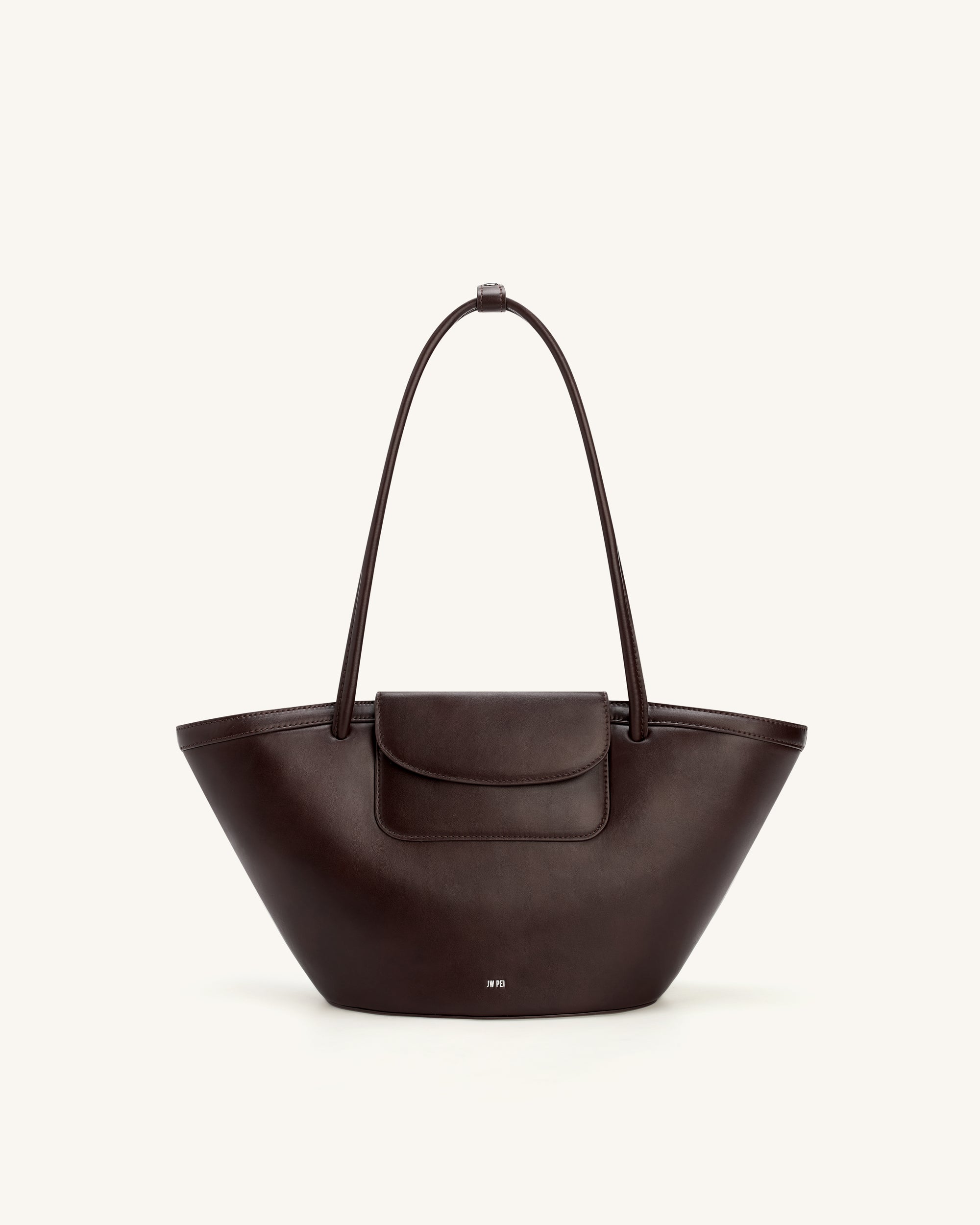 Corinne Pocket Tote Bag - Dark Brown