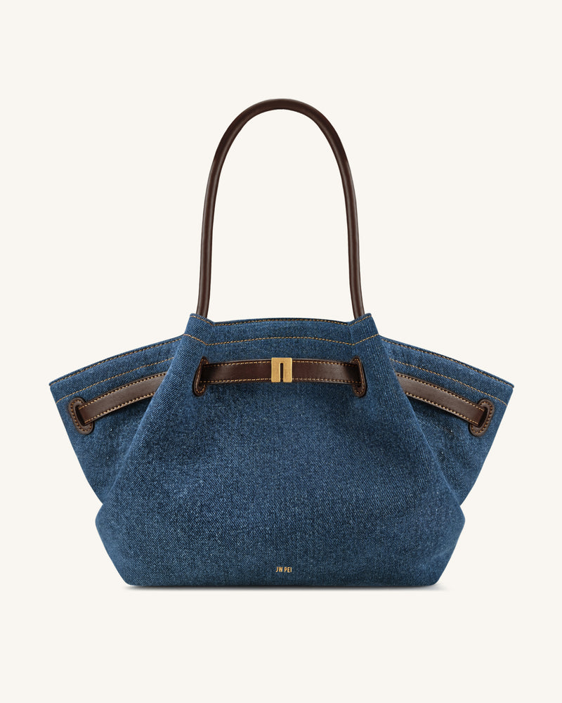 Hana Large Tote Bag - Dark Blue Denim
