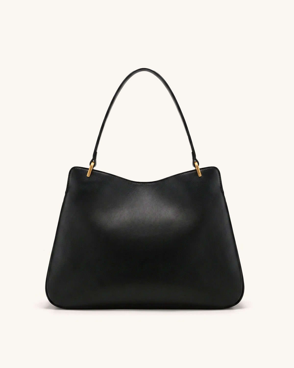 Lucia Turn-Lock Shoulder Bag - Black