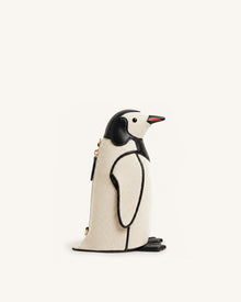 Pia Penguin Crossbody Bag - Black Canvas