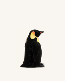 Pia Penguin Artificial Crystal Crossbody Bag - Black
