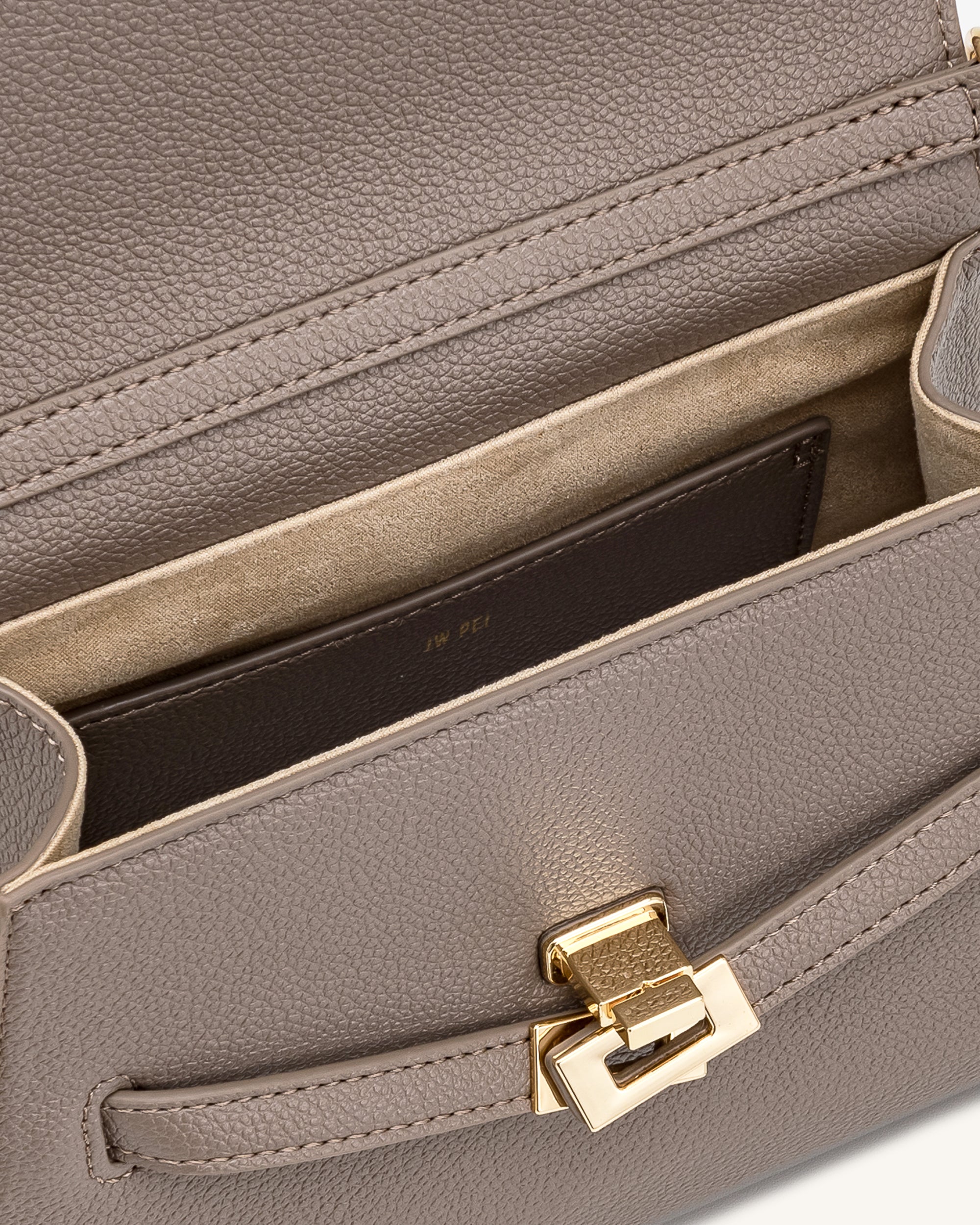 Piper Pebbled Crossbody Bag - Taupe