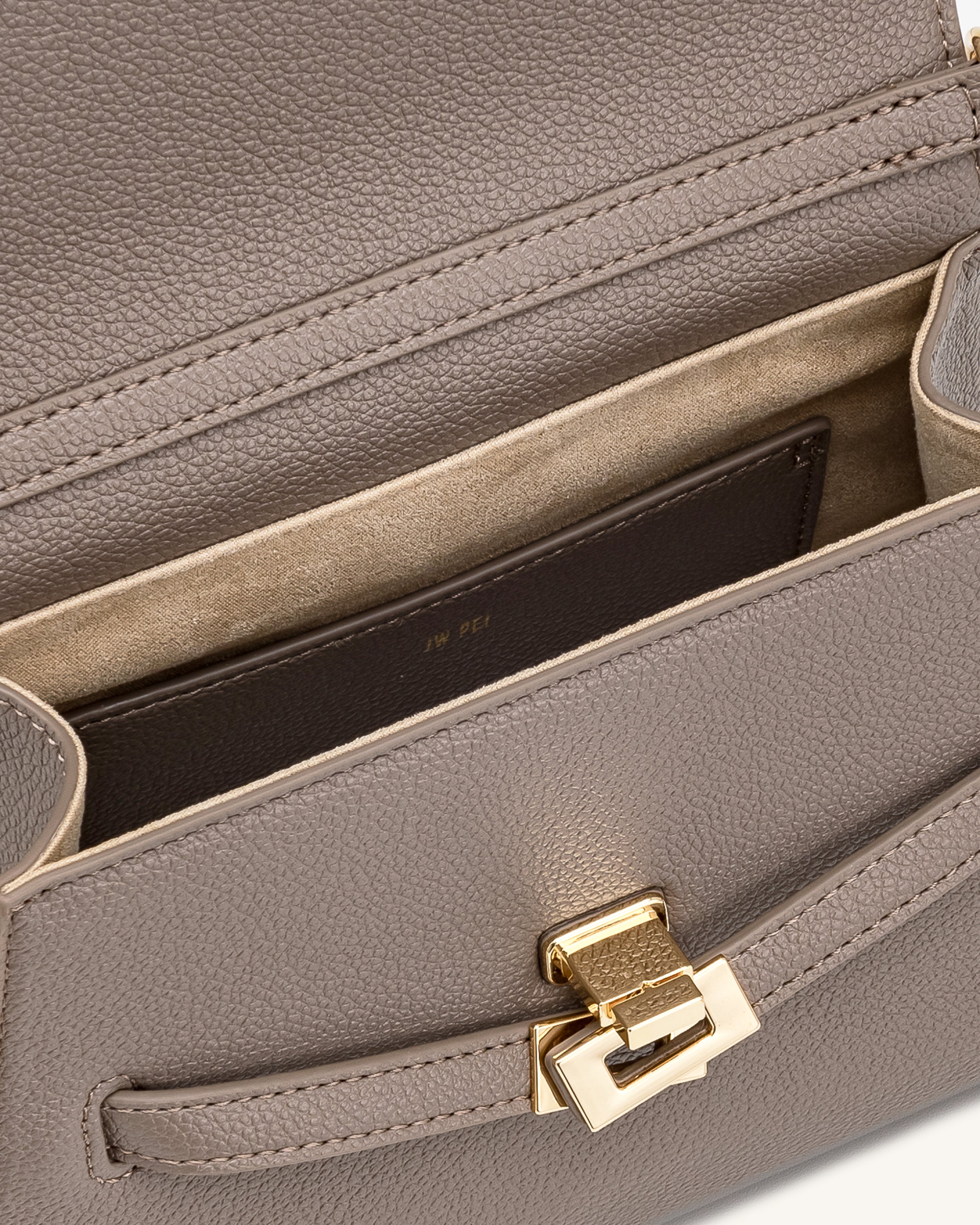 Piper Pebbled Crossbody Bag - Taupe