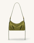 Loriette Faux Suede Crossbody Bag - Olive Green