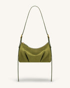 Loriette Faux Suede Crossbody Bag - Olive Green