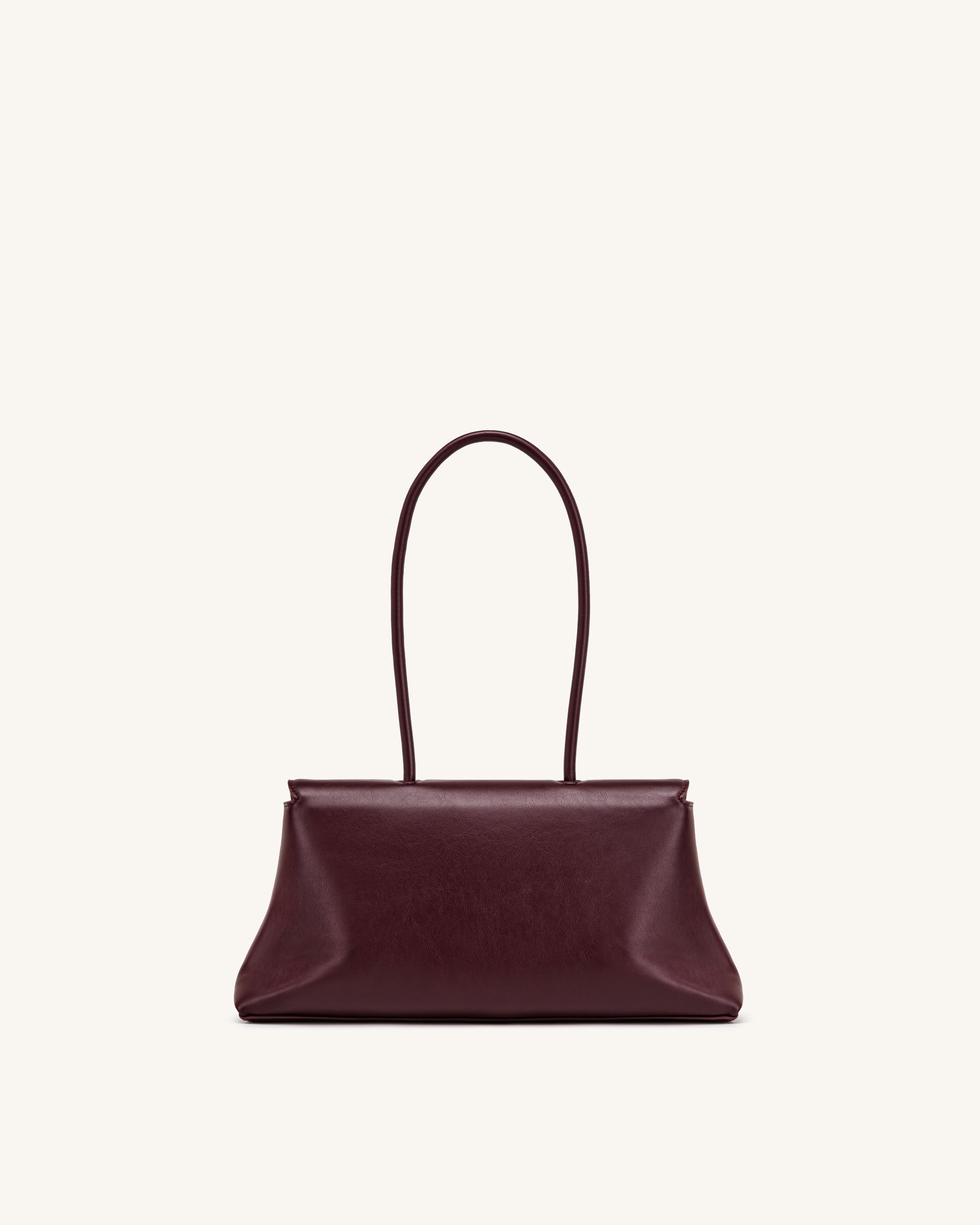 Selene Lock Flap Shoulder Bag - Burgundy