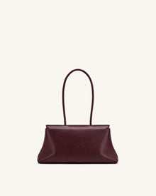 Selene Lock Flap Shoulder Bag - Burgundy
