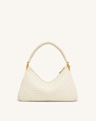 Lorena Woven Shoulder Bag - Ivory