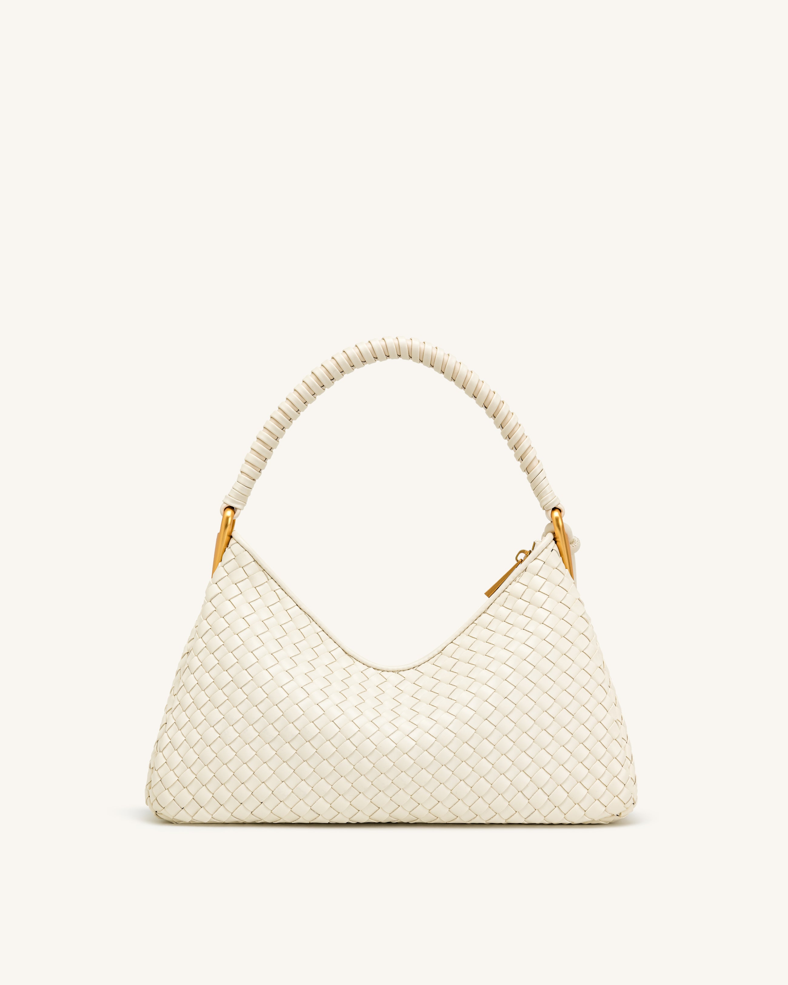 Lorena Woven Shoulder Bag - Ivory