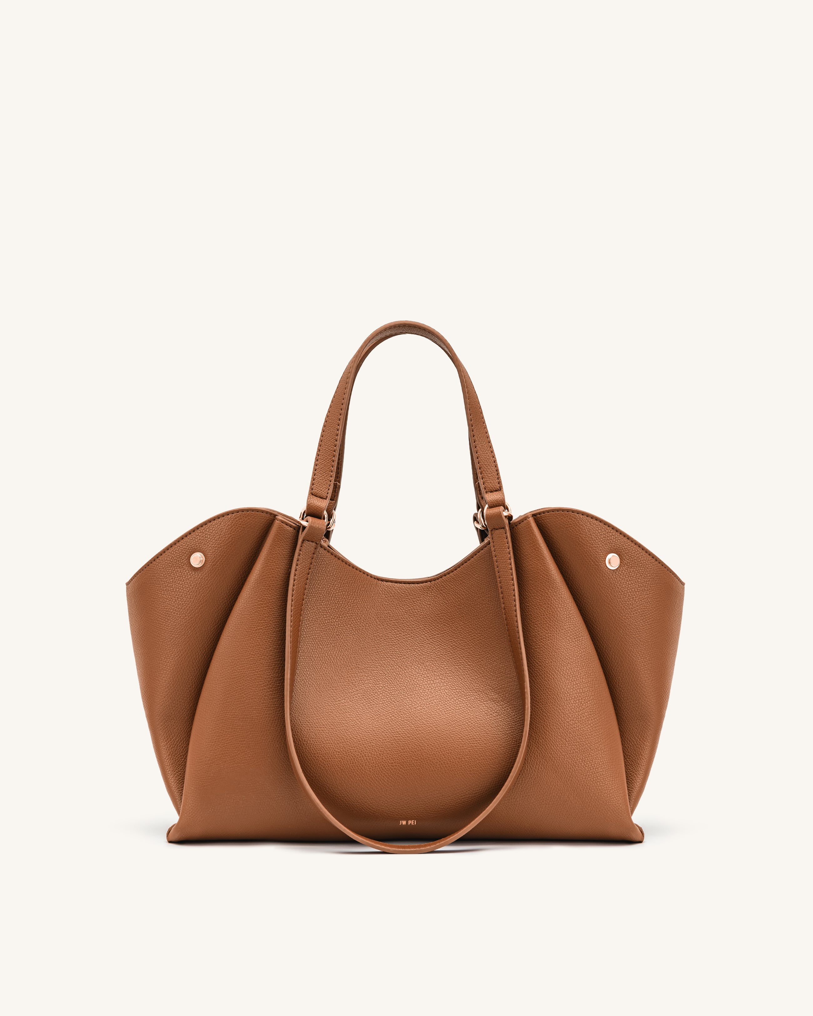 Virelia Double Handle Tote Bag - Cognac