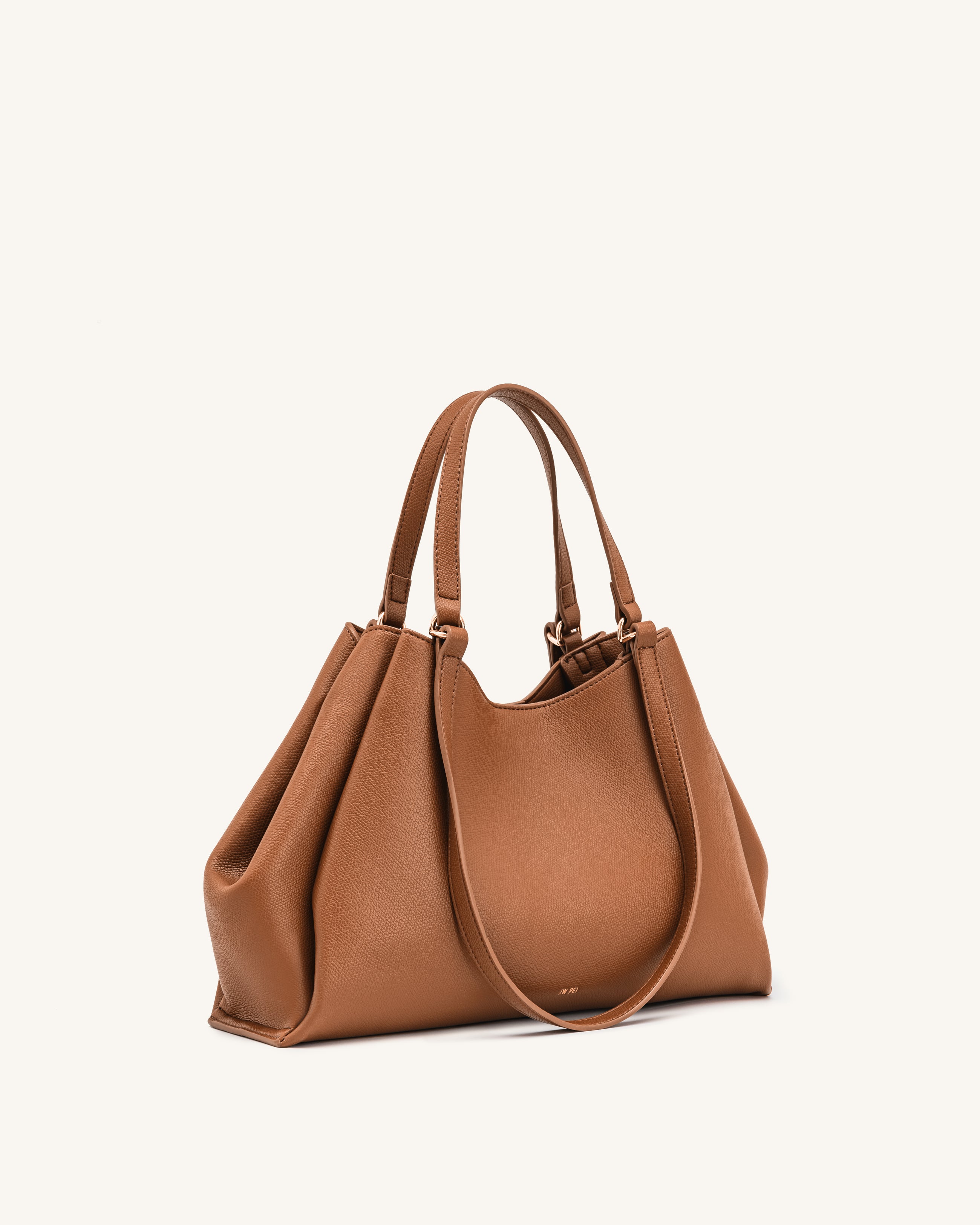 Virelia Double Handle Tote Bag - Cognac