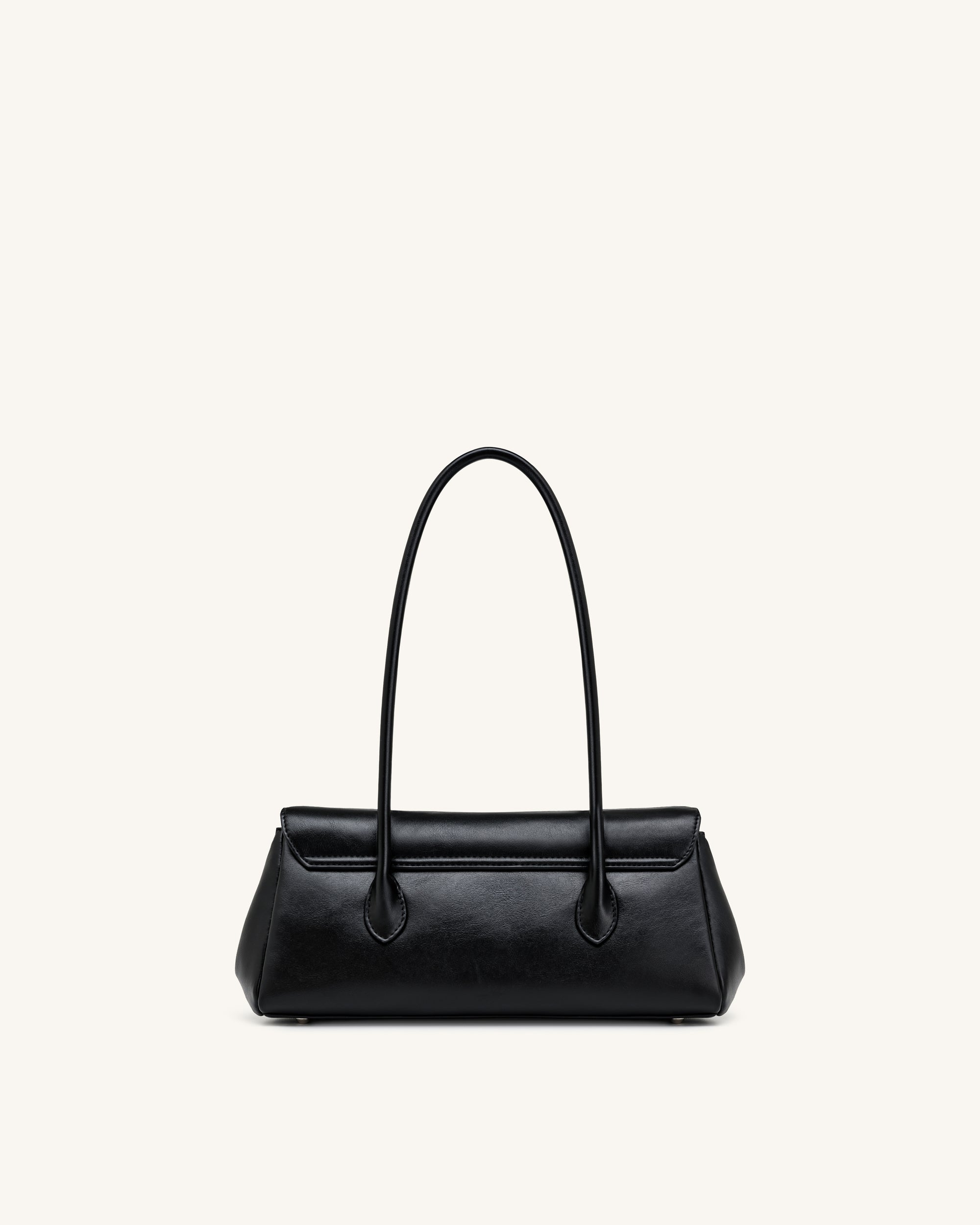 Solenne East-West Shoulder Bag - Black