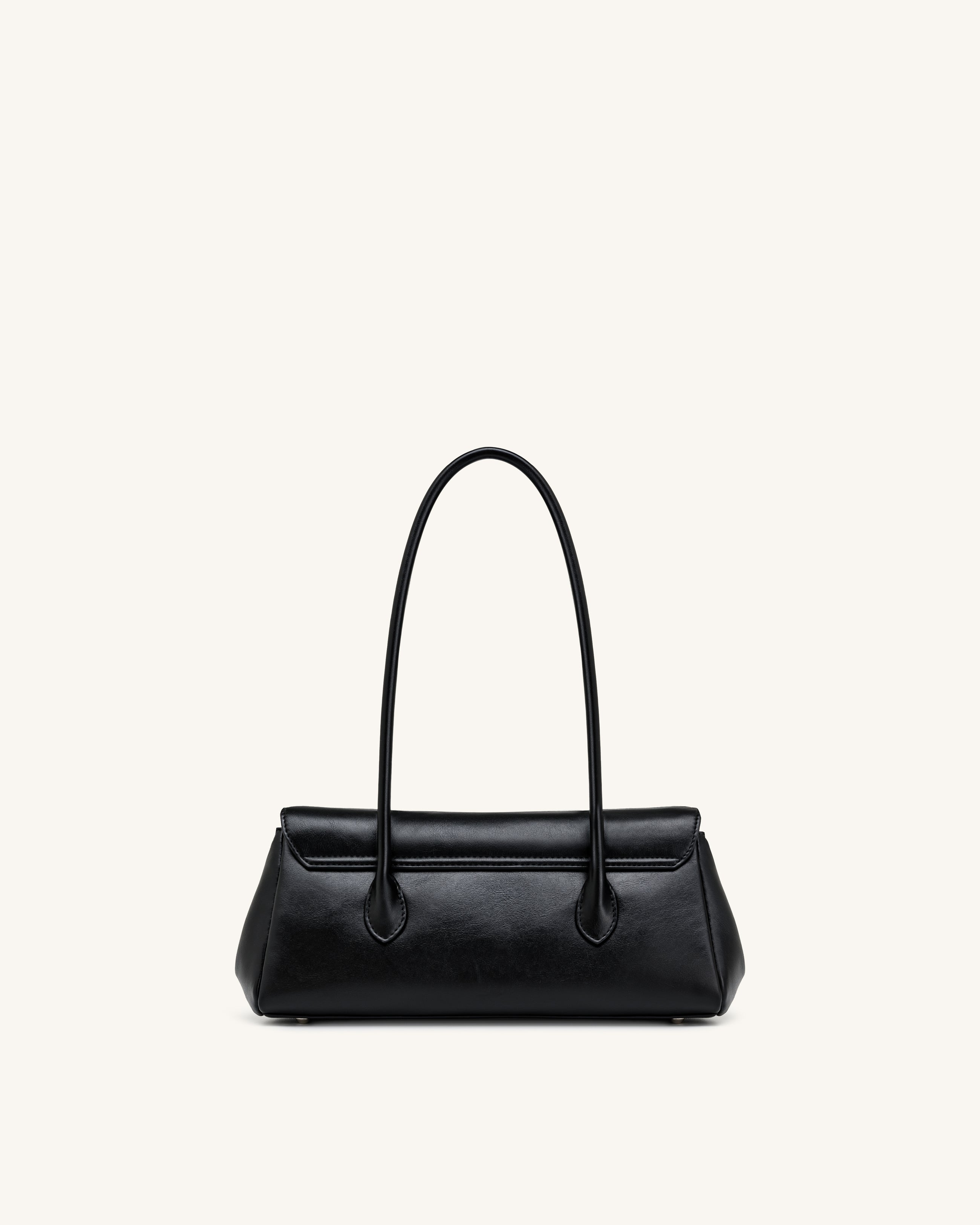 Solenne East-West Shoulder Bag - Black