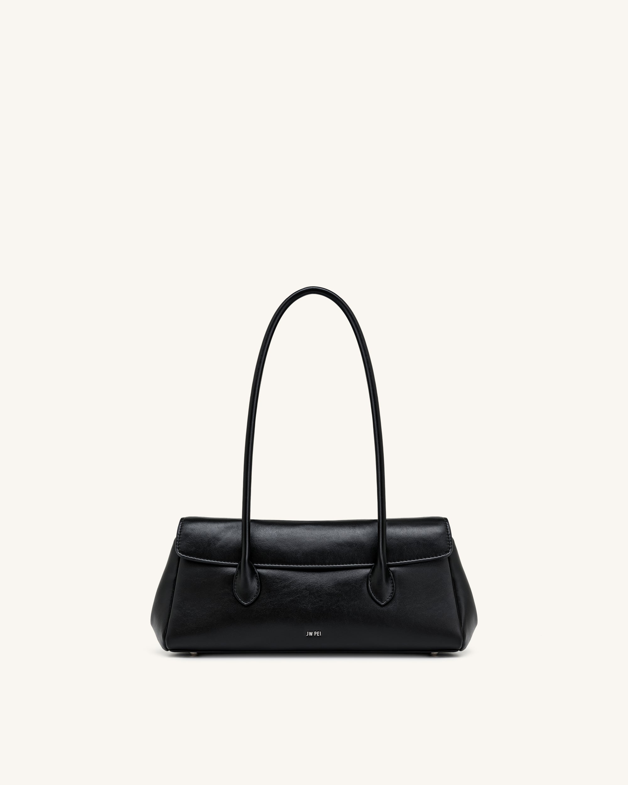Solenne East-West Shoulder Bag - Black