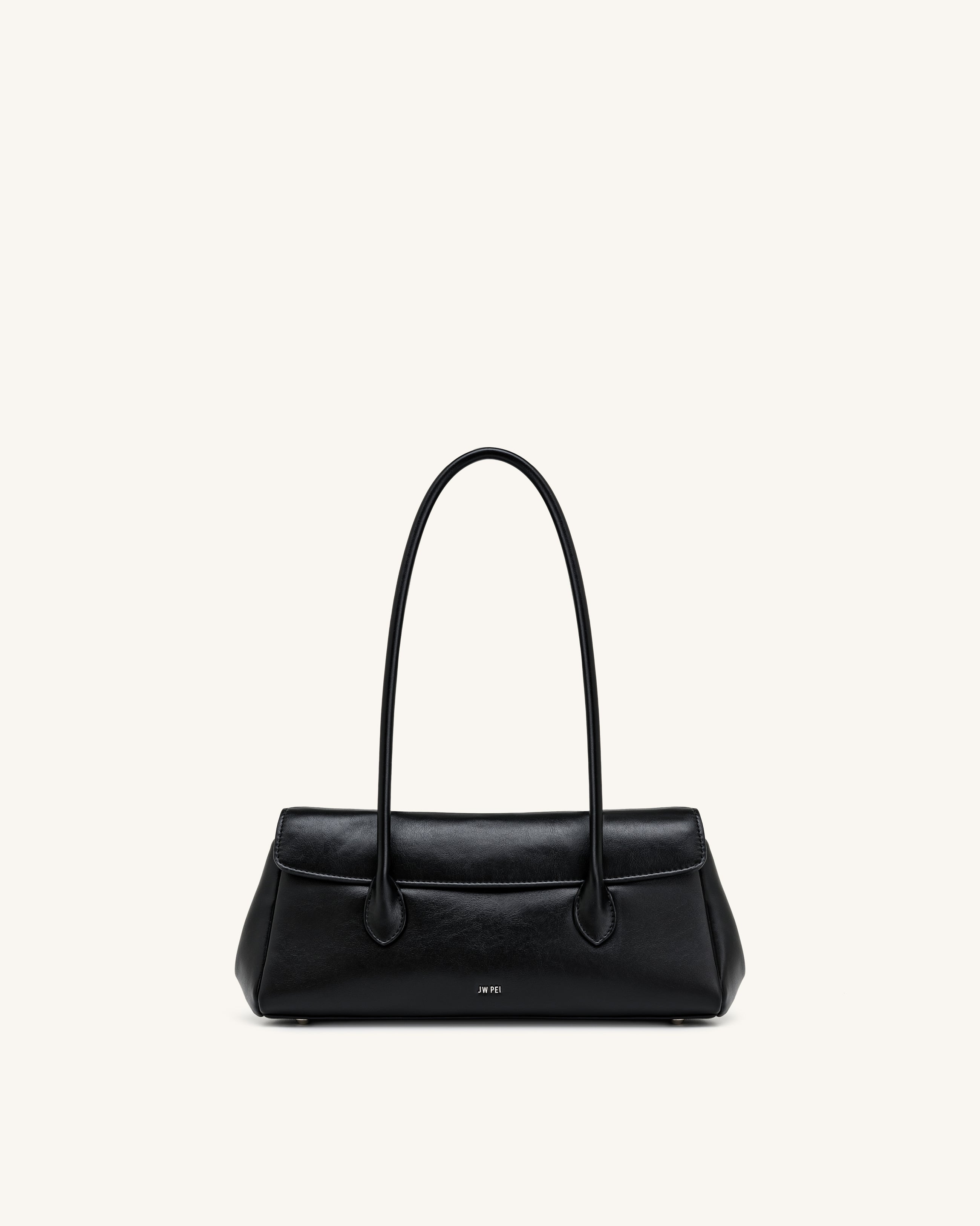 Solenne East-West Shoulder Bag - Black