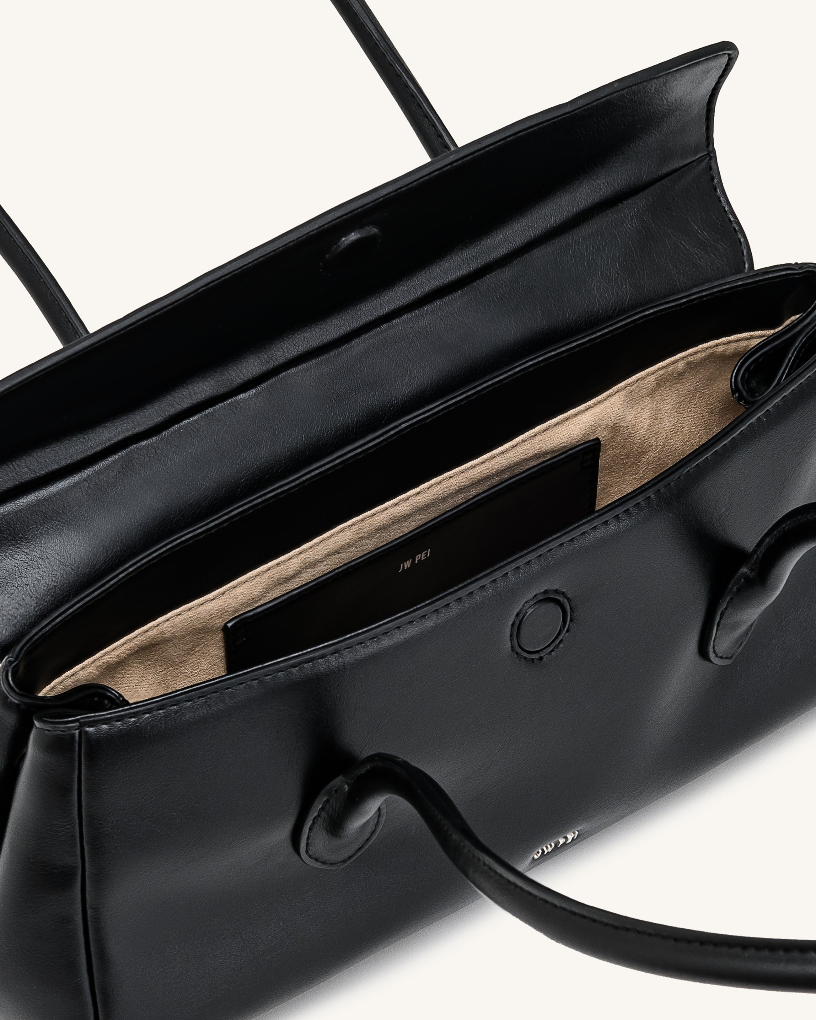 Solenne East-West Shoulder Bag - Black