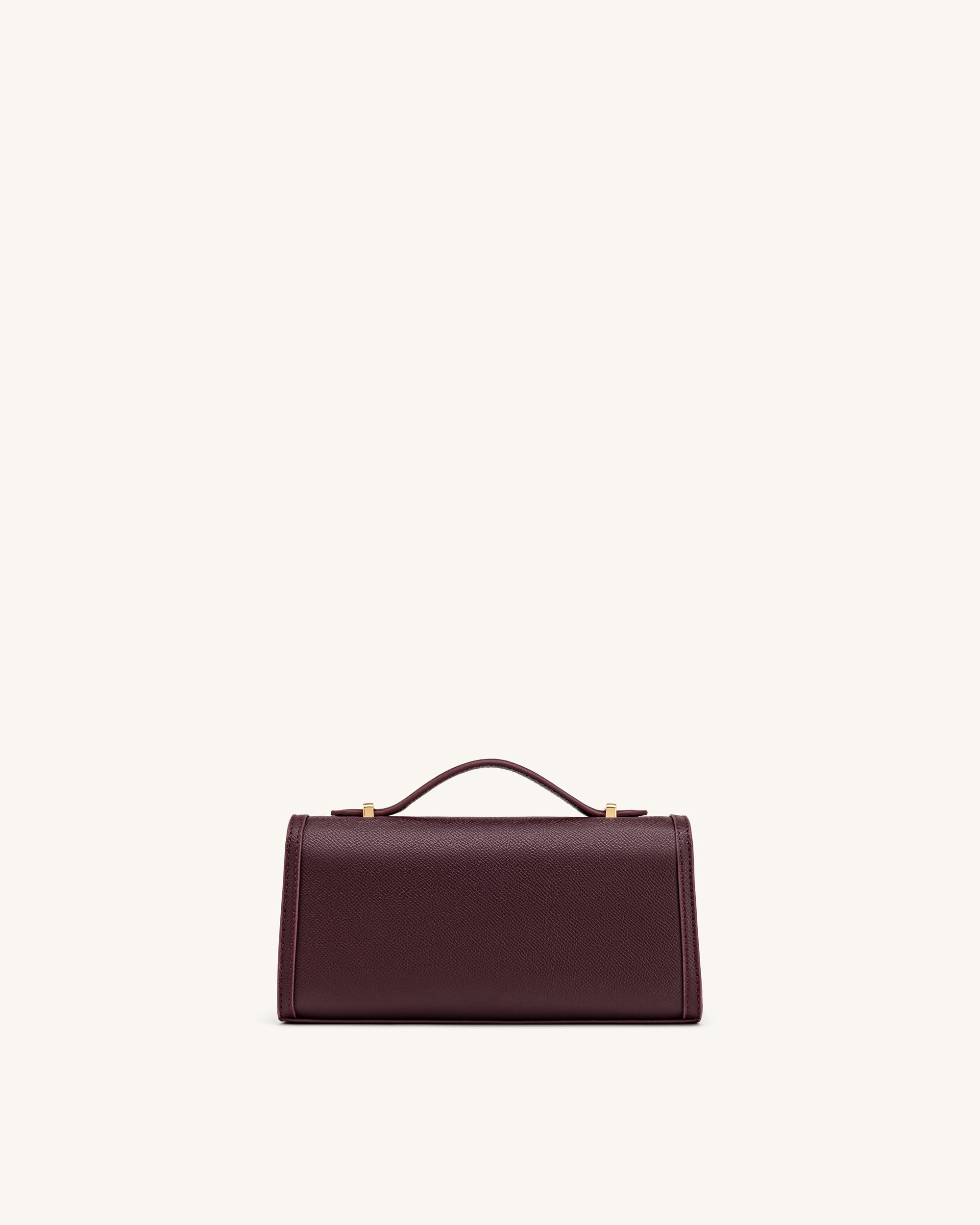 Delphine Saffiano Top Handle Bag - Deep Burgundy