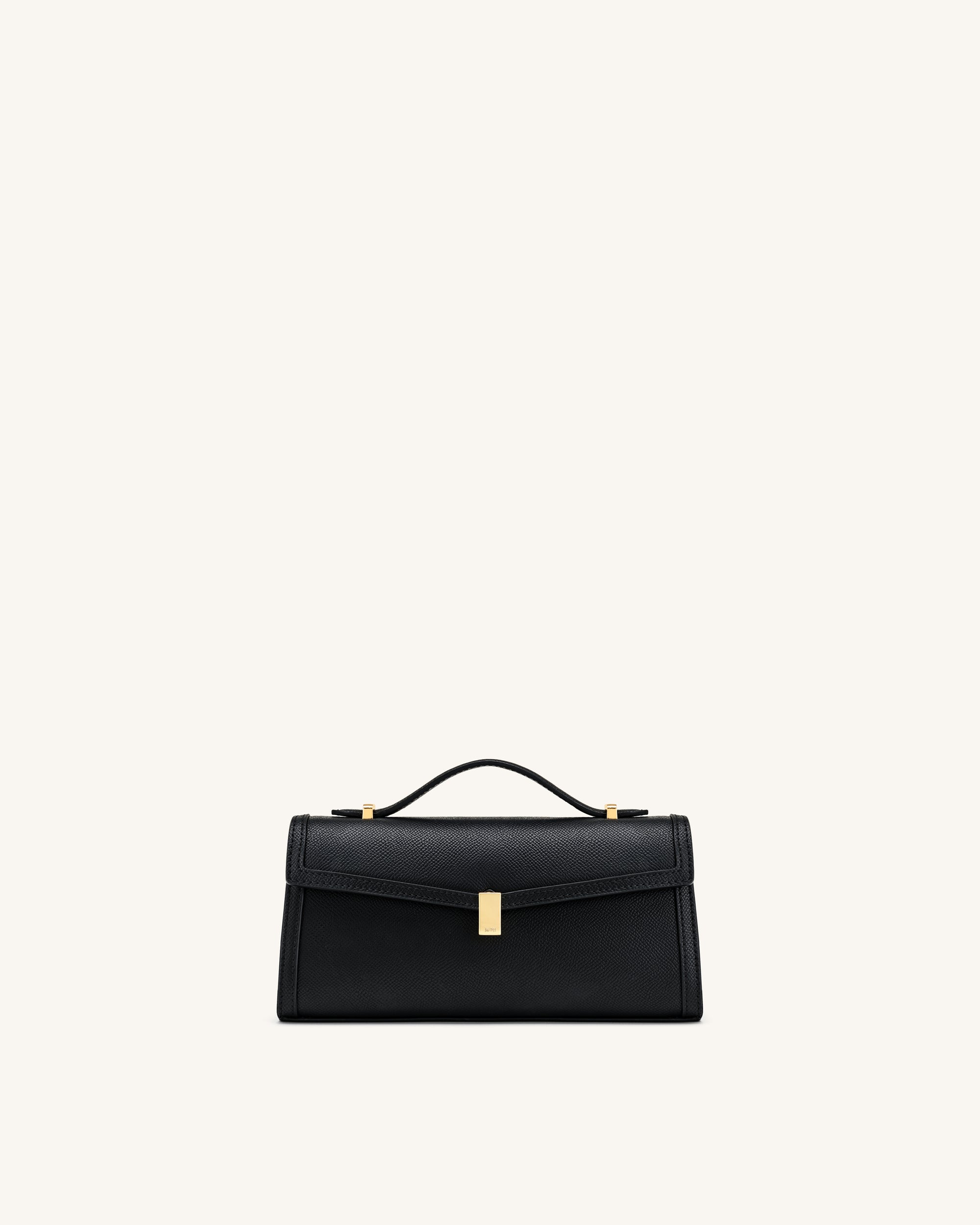 Delphine Saffiano Top Handle Bag - Black