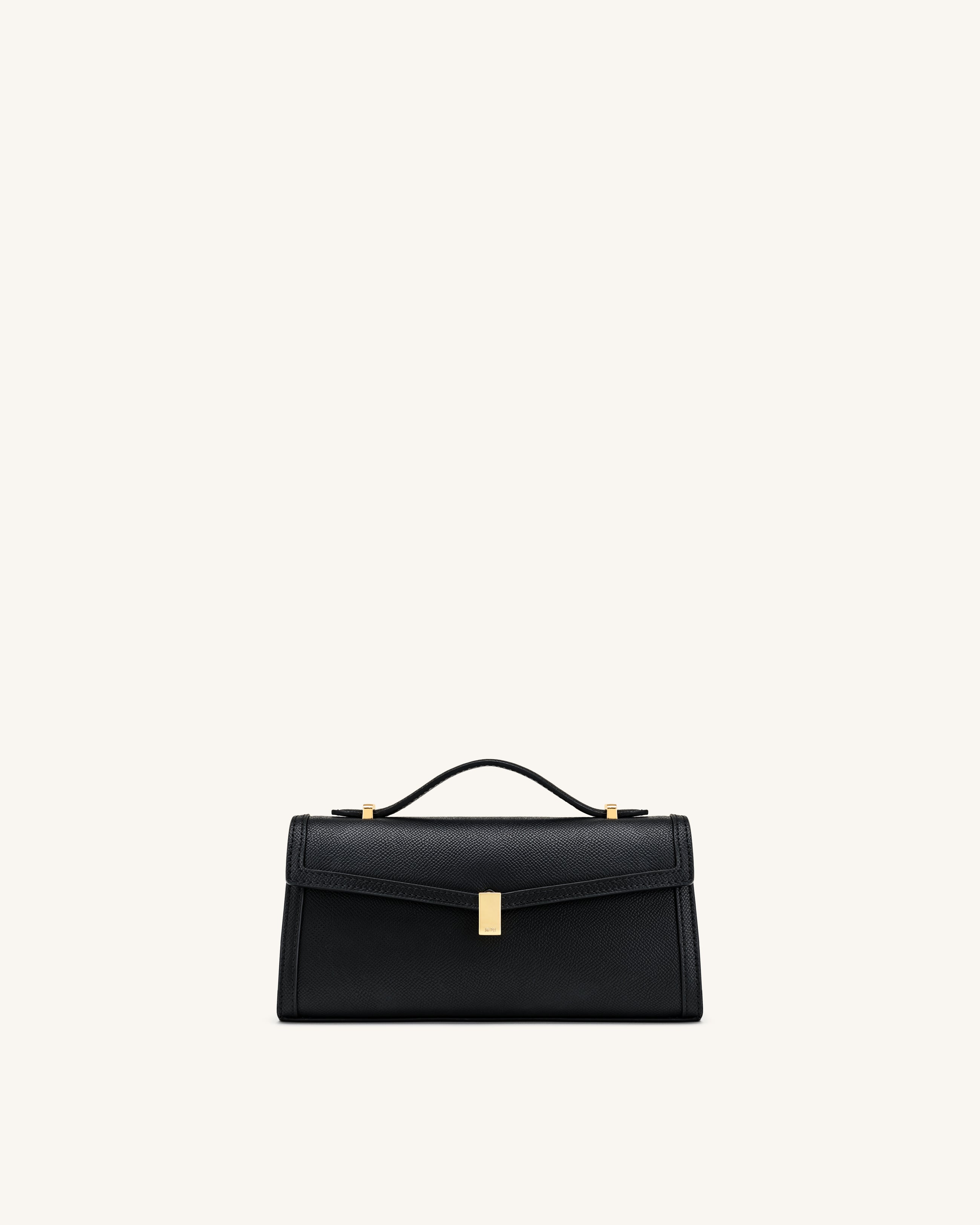 Delphine Saffiano Top Handle Bag - Black