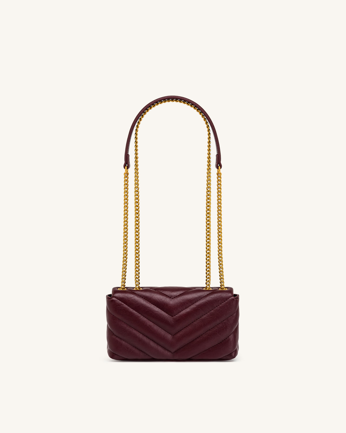 Riley Dachshund Quilted Flap Shoulder Bag - Deep Burgundy