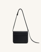 Evania Lock Pebbled Shoulder Bag - Black