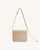 Evania Lock Pebbled Shoulder Bag - Khaki
