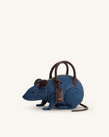 Mia Mouse Top Handle Bag - Blue Denim