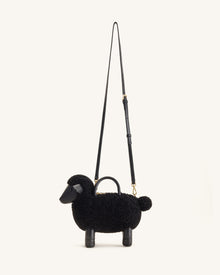 Luna Sheep Top Handle Bag - Black