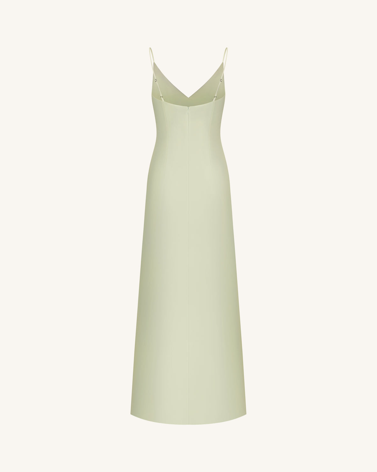 Iris Motif Satin Slip Gown - Light Green/Purple