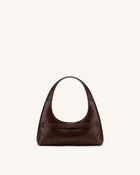 Noelle Belted Shoulder Bag - Dark Brown
