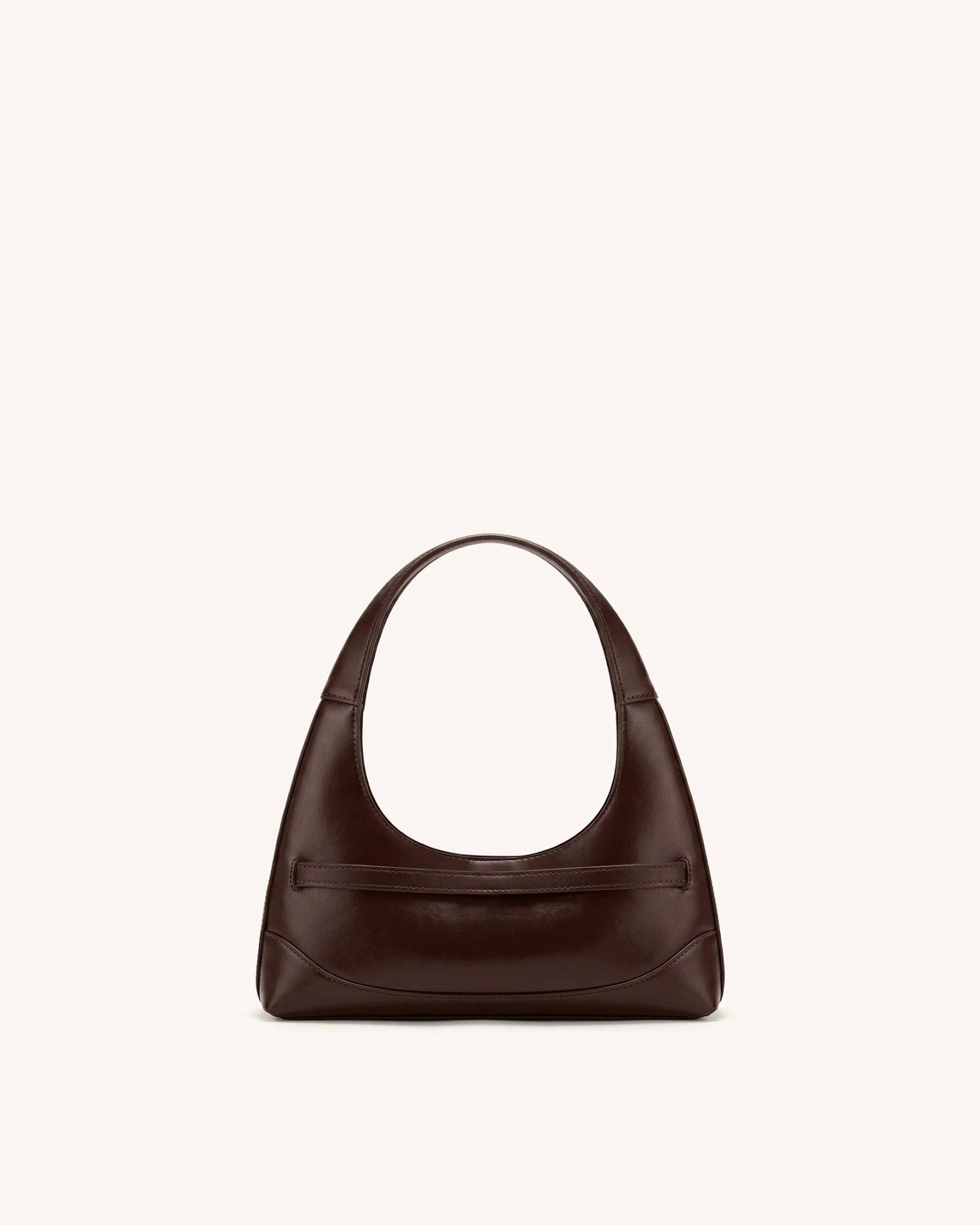 Noelle Belted Shoulder Bag - Dark Brown