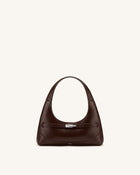 Noelle Belted Shoulder Bag - Dark Brown