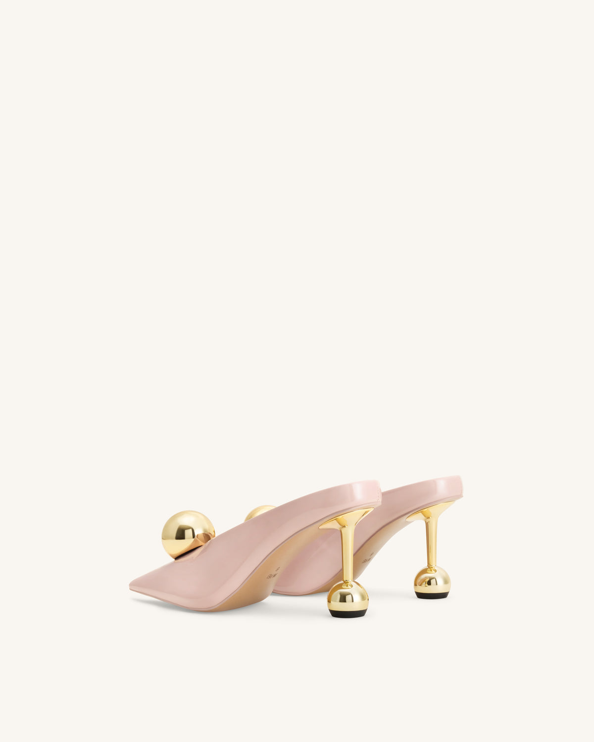 Sofia Angled Vamp Heel Mules - Dusty Pink
