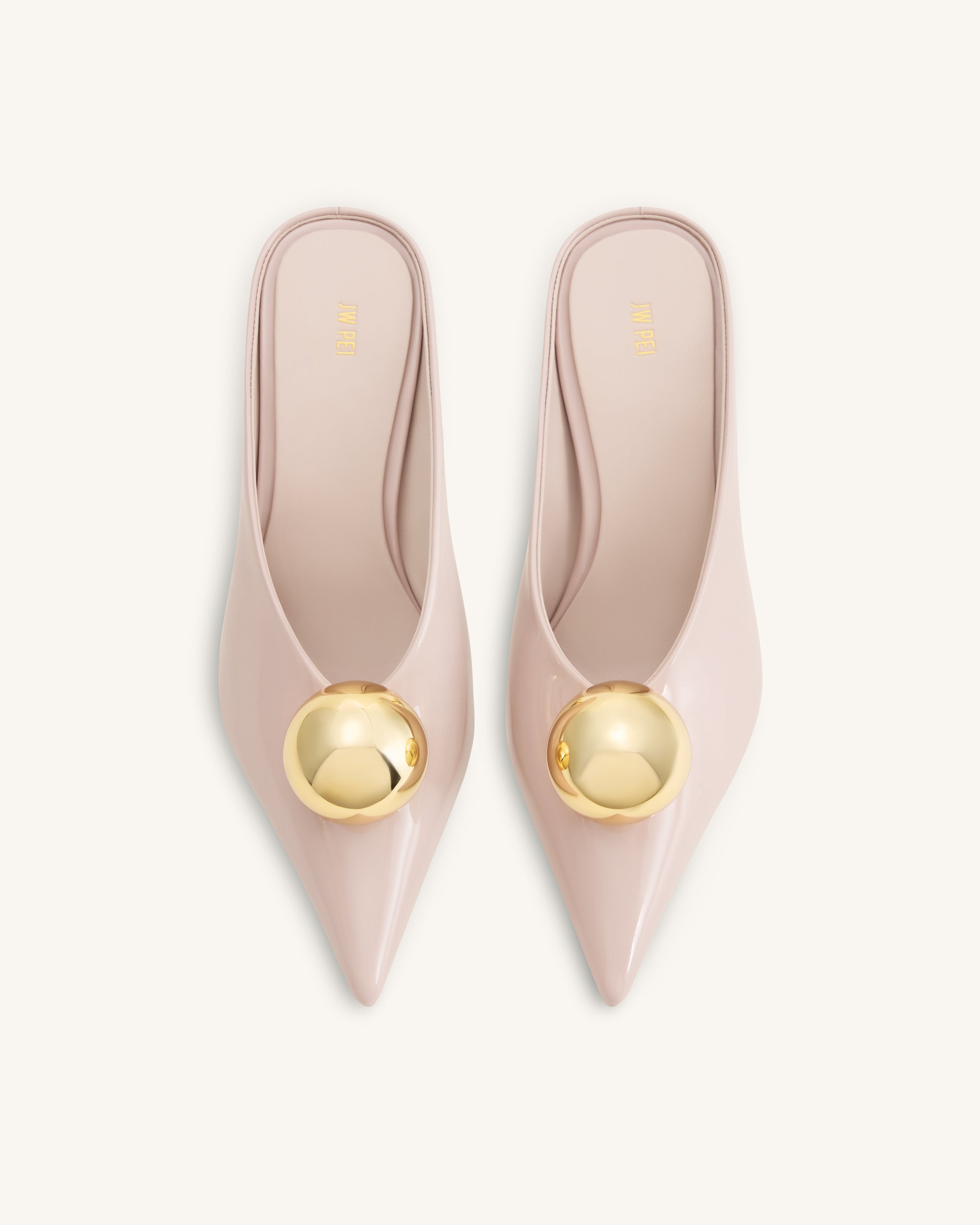 Sofia Angled Vamp Heel Mules - Dusty Pink