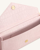 Celeste Envelope Top Handle Bag - Pink Croc