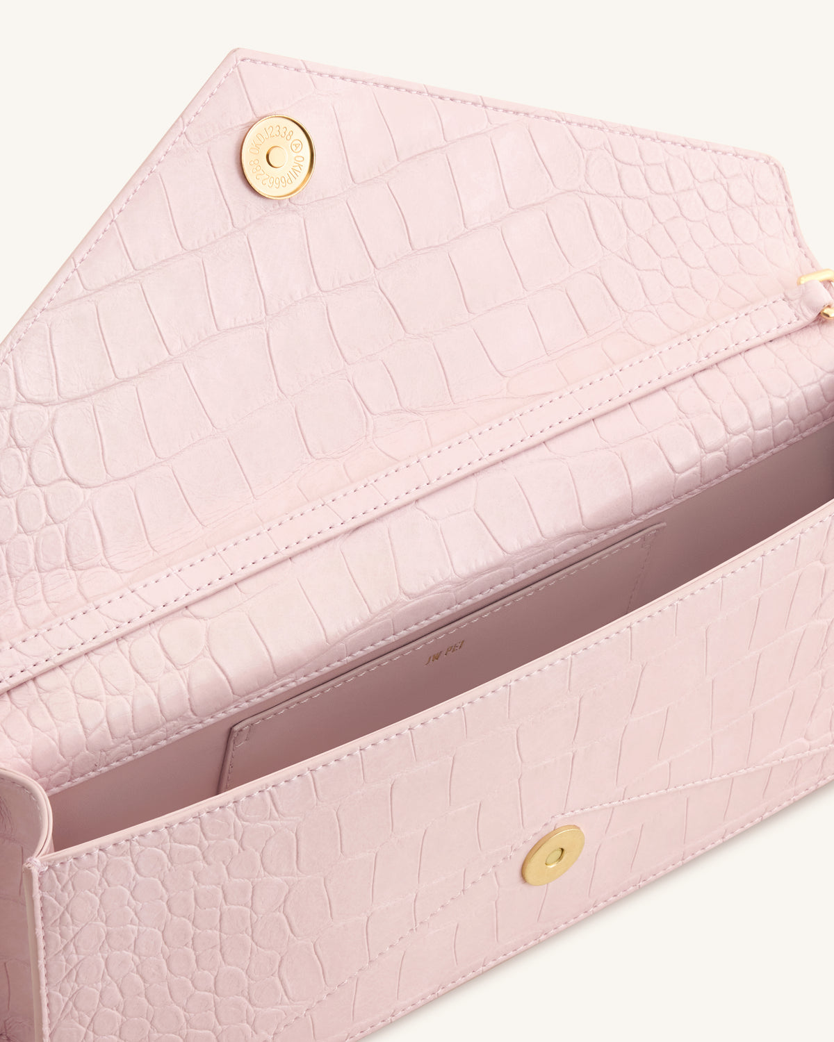 Celeste Envelope Top Handle Bag - Pink Croc