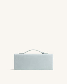 Celeste Envelope Top Handle Bag - Light Blue Croc