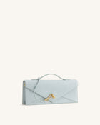 Celeste Envelope Top Handle Bag - Light Blue Croc