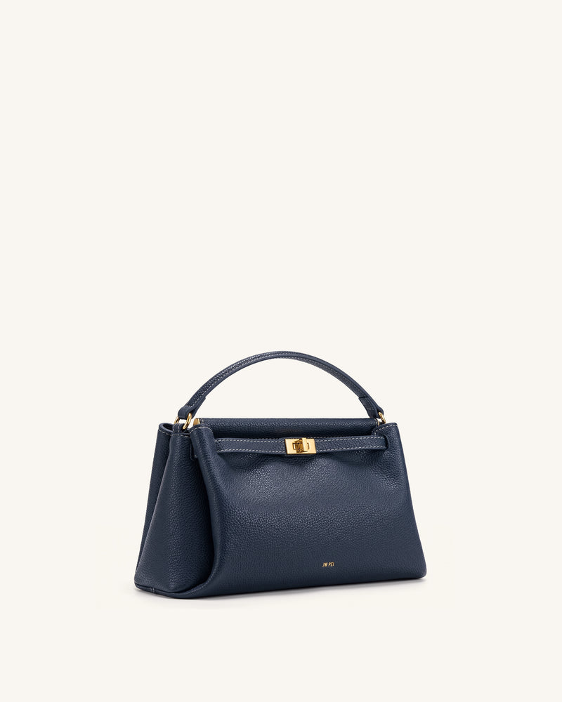 Carmen Top Handle Bag - Navy Blue