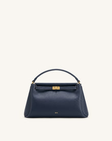 Carmen Top Handle Bag - Navy Blue