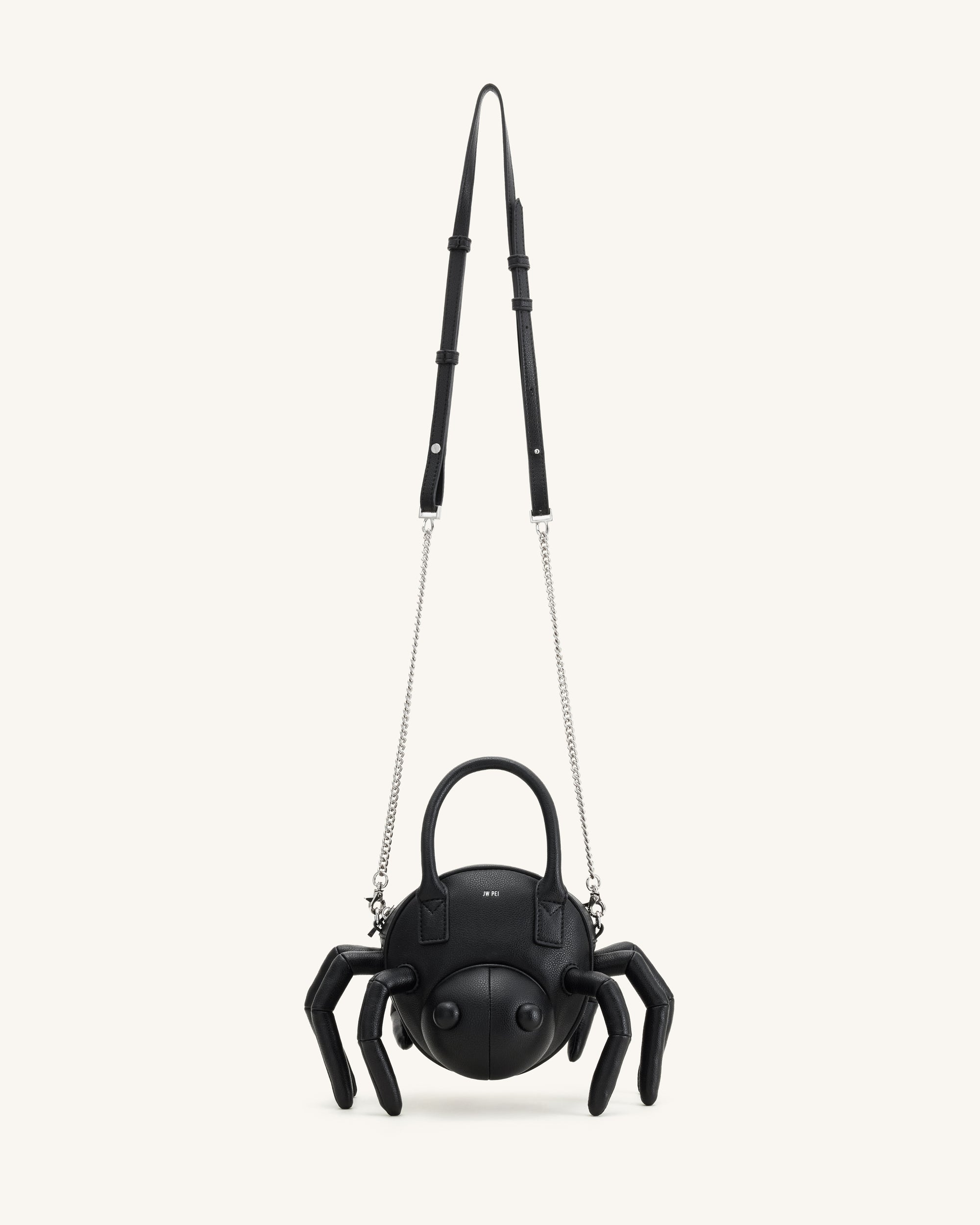 Siena Spider Shaped Top Handle Bag - Black
