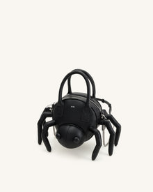 Siena Spider Shaped Top Handle Bag - Black