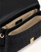 Celeste Woven Envelope Bag - Black